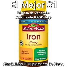 180 Tabletas De Hierro 65mg Con Vitaminas Mejor Pastillas Para Mujeres Y Hombres picture