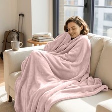 Minimalist Fleece Blanket Soft Flannel Blanket Warm Coverlet Throw Queen King picture