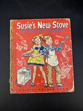 VTG Little Golden Book 1950 Susie's New Stove The Little Chef's Cookbook A Ed picture