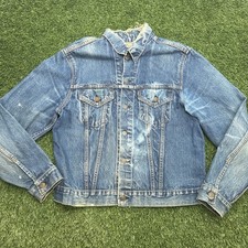 VTG 70s Levi's Type 3 Denim Jacket Mens Medium M Blue Big E picture