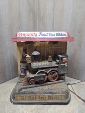 Vintage 1961 Pabst Blue Ribbon Beer Lighted Motion Train Sign, PBR, (Needs Tlc) picture