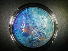 EF+/AU 1897 MORGAN SILVER DOLLAR BEAUTIFULLY TONED COLLECTOR QUALITY COIN M-2259 picture