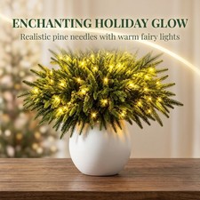 Twinkling Tree Enchanted Evergreen Pine Pre Lit Christmas Tree Holiday Home Deco picture