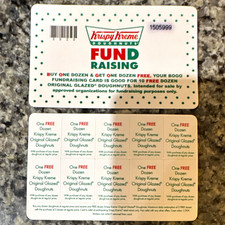 Krispy Kreme One Free Dozen Original Glazed Sticker Card -  picture