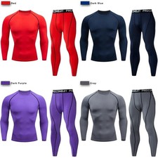 2Pcs Men Compression Sportswear Suit Elastic Training Yoga Sets Fitness Clothing picture