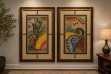 Rare Oversized Signed Contemporary Art Set by Kukjin Han – Framed picture