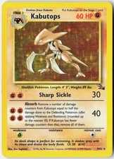 Kabutops (9) Unlimited Holo Holo Rare Fossil 09/62 LP picture