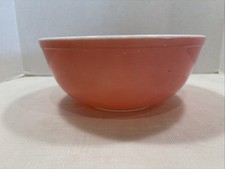 PRYEX USA Bowl # 404. Pink and White. 4 Quart. Ovenware. picture