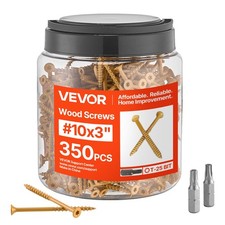 VEVOR #10 Wood Screws Anti-Rust 3-Inch Outdoor Deck Screws 350PCS T25/Torx picture