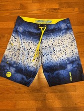 Pelagic Sharkskin 2 Board Shorts Men's Size 36 Blue Swim Trunks picture