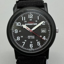 Timex Expedition Camper T40011 Mens Watch 36mm Black Indiglo Date New Battery picture