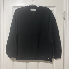 Vintage Russell Athletic Sweatshirt Mens XL Black Blank Crewneck Made in USA picture