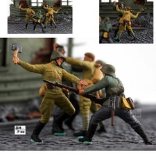 Homemade 1/72 Battlefield Hand-to-Hand Combat Soviet-German 4-Persons Model picture