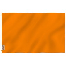 Anley Fly Breeze 3x5 Ft Solid Orange Flag - Plain Orange Flags Polyester picture