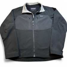 Patagonia Talus Jacket Mens Large Black Full Zip Pockets Softshell picture