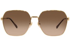 Gucci GG0882SA 002 Sunglasses Women's Gold/Brown Gradient Fashion Square 60mm picture