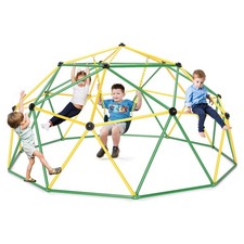 10 FT Climbing Dome with Swing Outdoor Kids Play Jungle Gym picture