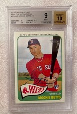 2014 Topps Heritage - Mookie Betts Real One Autographs BGS 9 Auto 10 ROOKIE RC picture