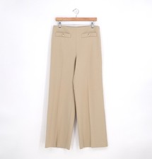 LOFT Beige Tan Wide Leg Dress Pants Trousers Size 6 Stretch Career Work picture
