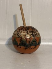 Terracotta Horsehair Pottery With Honey Dipper picture