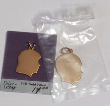 Fisher LeStage 14K GF Girl Head or Elco 12K Boy Charm Pendant CHOOSE 1 or MORE picture