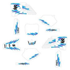 yz125 yz250 1996-2001 graphic kit 90s retro white  picture