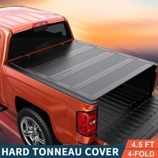 4.5FT FRP 4-Fold Low Pro Hard Truck Tonneau Cover For 2022-2025 Ford Maverick picture