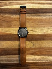 Fossil Men's 42mm Stainless Steel Watch Case with Brown Leather Strap picture