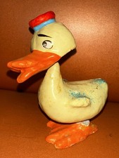 Cute Antique Easter Toy Nodder Spring Neck Composition Duck 4
