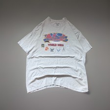 vintage 90s Patriotic Friday Worldwide Oversized Military Graphic Tee picture