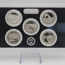 2014 U.S. Silver Quarters Proof Set in Original Box COA America Beautiful Z-14bk picture