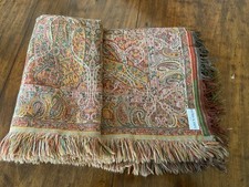 RARE Vintage Patrick Frey Wool Paisley Square Shawl/ Throw In Perfect Condition picture