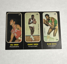 Topps 1971-72 Topps Trios 3-Card Panel #13-15 Hal Greer/Green/Hayes picture