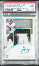 2022 PANINI IMMACULATE KENNETH WALKER III PATCH AUTO /25 PSA 9 TOP POP - No 10's picture