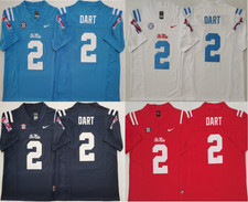 (Duty-Free )  New Mens Jaxson Dart #2 Ole Miss Rebels All Stitched Jersey picture