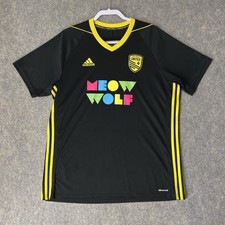 Adidas New Mexico United Jersey Mens XL Black 2019 Inaugural Meow Wolf USL Shirt picture