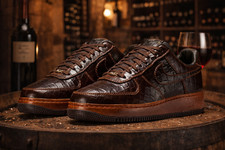 NEW Men's AF1 Low 'Fauna Brown Croc' Croc Leather II7090-222 All Size US 7-12 picture