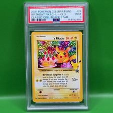 Pokemon TCG Birthday Pikachu 24/25 Celebrations Classic Collection Holo PSA 9 picture