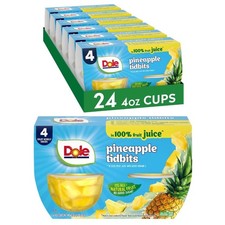Dole Pineapple in Lime Gel Cups 24 Count Gluten Free Healthy Fruit Snack picture