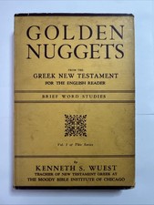 1943 Golden Nuggets By Kenneth S. Wuest Original Dust Cover Great Condition picture
