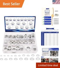 580PCS Crush Washer Oil Drain Plug,18 Sizes Aluminum Oil Drain Plug Gasket As... picture