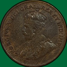 1924 Canada Small Cent Almost Uncirculated AU Coin #48311 picture