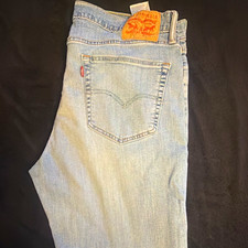 Levi's 541 Men's Light Blue Denim Jeans Straight Fit Mid Rise 5-Pocket Button picture