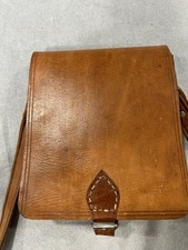 VTG 1970s Boho Brown Saddle Leather Crossbody Shoulder Bag Small picture