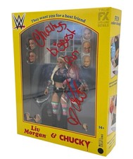 LIV MORGAN SIGNED FIGURE CHUCKY SERIES WWE ELITE RARE FANATICS COA picture