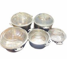 Vintage Lot of 5 Guardian Service Ware Aluminum Pots Lids For All Five picture