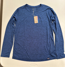 NWT Patagonia Capilene Cool Daily Shirt Womens Small Dark Blue Long Sleeve 45185 picture