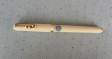 Platinum Fountain Pen 14K Fine Nib - BelAge  - 90's -  Unusual Clip - Beige picture