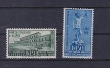 ITALY REPUBLIC 1950 UNESCO GENERAL CONFERENCE 2 VALUES MNH picture
