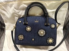 kate spade New York Cameron street Large Lane handbag nwt in portblue denim picture